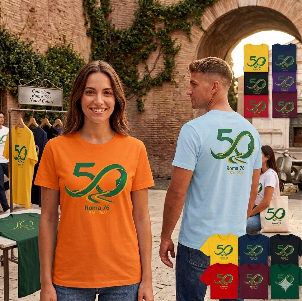 Modelli con magliette colorate Roma 76